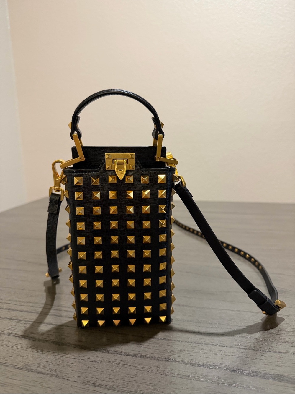 Valentino Garavani Black Studded Crossbody Bag - Picture 3 of 14